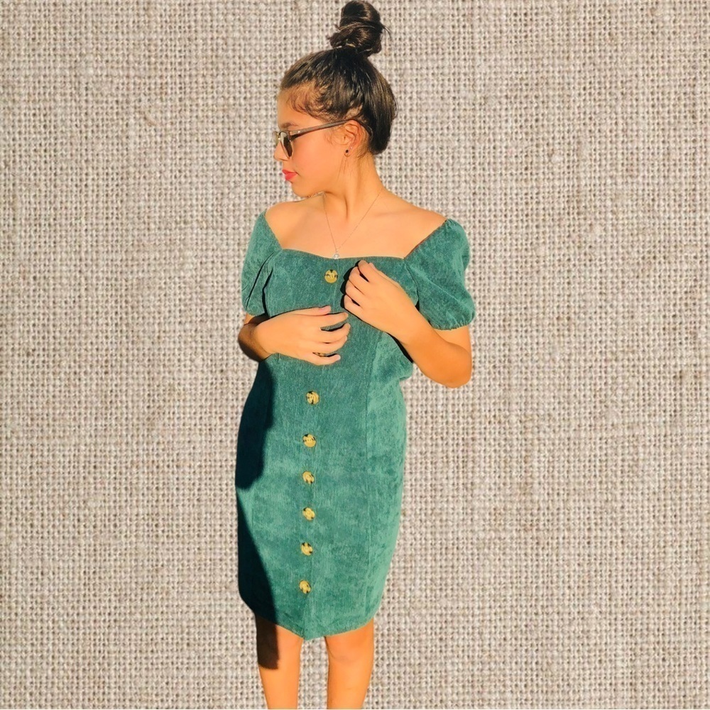 Green corduroy mini - Picture 2 of 2